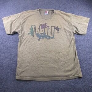 Bayside Shirt Mens 2XL Beige Maui Gecko Graphic T Shirt Tee Made USA Hawaiian